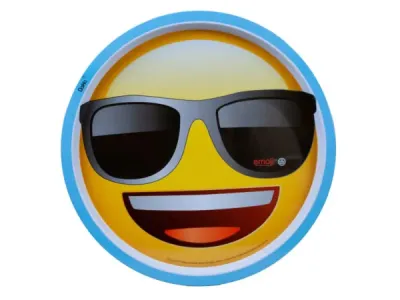 bulk buys KA562 - Colorful Emoticon Tin Plates for Serving Snacks