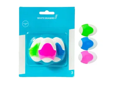 bulk buys CI224 - Comfort Grip 3-Pack Pencil Erasers