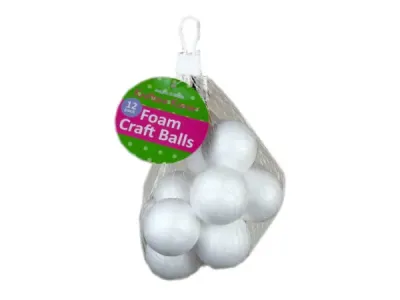 bulk buys CT121 - Craft Foam Balls - 12 Pack for Creative Projects