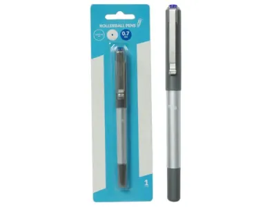 bulk buys CI218 - Blue Rollerball Pen with 0.7mm Quick-Drying Ink