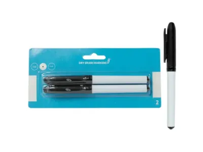 bulk buys CI175 - Black Fine Point Dry Erase Markers (2-Pack)