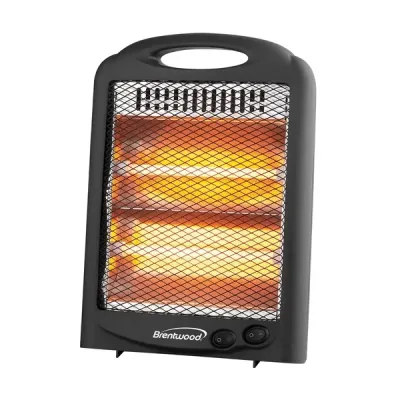Brentwood H-Q600BK - 600W PRTBL SPACE HTR BLK