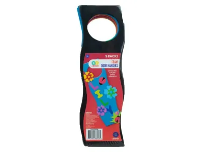 bulk buys SC648 - Colorful Craft Foam Door Hangers - 9 Pack Set