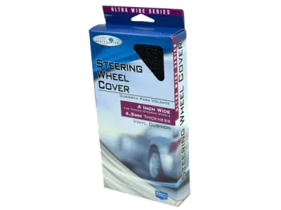 bulk buys EN512 - Ultra Grip Black Wide Steering Wheel Cover