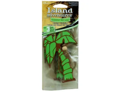 bulk buys EN530 - Coconut Key Lime Palm Tree Air Freshener - 3 Pack