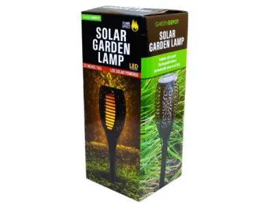 Bulk Buys GE072 - Solar LED Flame Effect Garden Light with Dusk Sensor