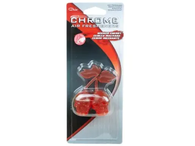 bulk buys EN518 - Wicked Cherry Skulls Chrome Air Freshener - Sweet Aroma