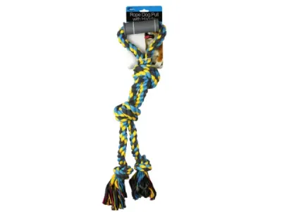 Bulk Buys DI616 - Durable Cotton Rope Tug Toy with Handle for Dogs