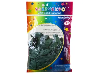bulk buys PJ001 - Hunter Green 9 Inch Helium Balloons - 72 Count