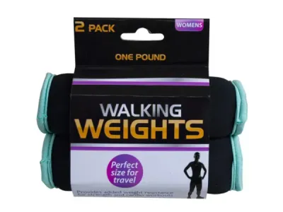 Bulk Buys EN389 - 2 Pack of 1 lb Soft Grip Walking Weights for Toning