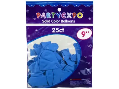 bulk buys PJ008 - Light Blue 9 Inch Balloons - 25 Count for Celebrations