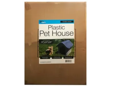 Bulk Buys DI590 - Cozy Weatherproof Plastic Pet House for Small Dogs