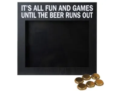 Bulk Buys KL733 - Beer Cap Collector Shadow Box for Wall Decor