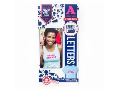 bulk buys CH290 - Pink Glitter Iron-On Letter Pack - 54 Pieces