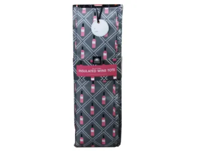 Bulk Buys BK112 - Set of 4 Fun Insulated Wine Totes for Any Occasion