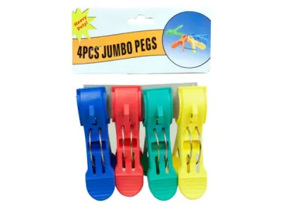 bulk buys AF633 - Jumbo Plastic Clip Set for Snacks - 4 Pieces
