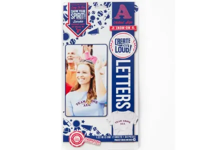 bulk buys CH291 - 54 Piece Glitter Iron-On Letter Set in Purple