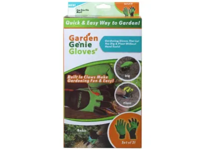 bulk buys BB807 - Garden Genie Gloves with Claws for Effortless Digging