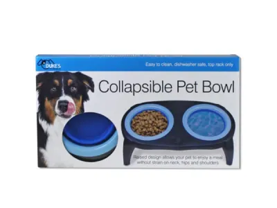 bulk buys DI598 - Adjustable Elevated Pet Bowl Set