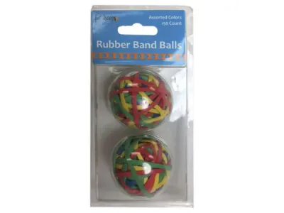 bulk buys EC362 - Assorted Color Rubber Band Balls - 2 Pack