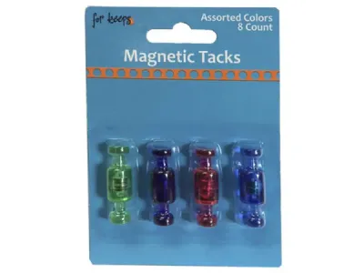 bulk buys EC368 - Assorted Color Magnetic Tacks - 8 Pack