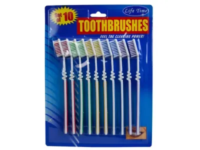 bulk buys GR319 - 10-Pack Ultra Soft Bristle Toothbrushes for Gentle Cleaning