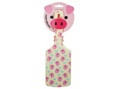 bulk buys KL804 - Hello Critters Pig Paddle Brush - Fun for Grooming Pets