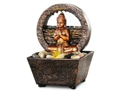 bulk buys AF690 - Calming Small Buddha Fountain with LED Lights