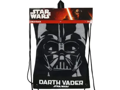 bulk buys DD272 - Star Wars Darth Vader Cinch Sack Backpack - Black