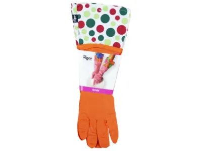 bulk buys CH264 - Soft and Durable Pink Cleaning Rubber Gloves for Household T