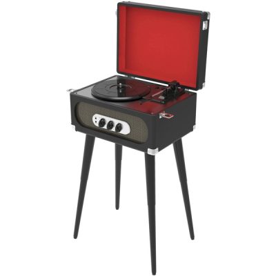 SYLVANIA RA50101 - Sylvania Bluetooth Retro Turntable With Stand &amp; Fm Radio