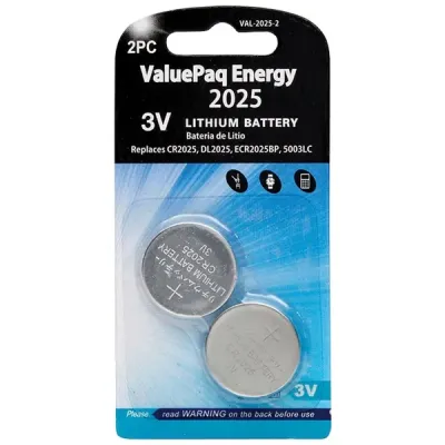 Dantona DOTVAL20252 - Dantona 3V Coin Cell Batteries - Pack of 2 (VAL-2025-2)