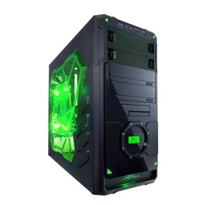 Apevia X-DREAMER4-GN - Apevia X-DREAMER4 No Power Supply ATX Mid Tower (BlackGreen)