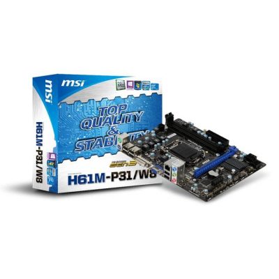 MSI H61M-P31 (W8) - MSI H61M-P31 (W8) LGA1155 Intel H61 (B3) DDR3 A&GbE MicroATX