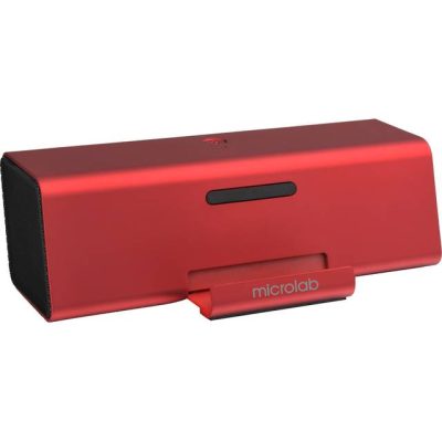 Microlab MD220RED - Microlab MD220 Wired 3.5mm Portable Stereo Speaker w Retract