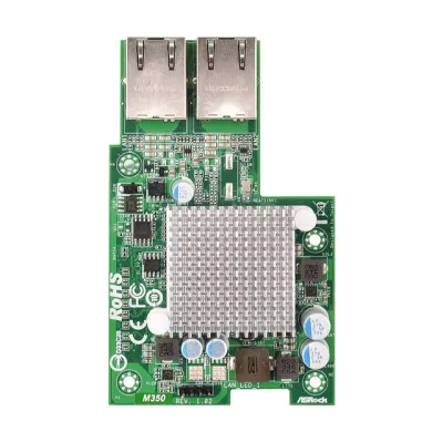 ASRock M350 - ASRock Rack M350 PCIe x8 Mezzazine Card with Dual RJ45 Ports