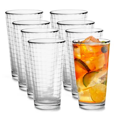 Pasabahce 52404-1081217 - Pasabahce Scotch 8-Piece 16.75 oz Cooler Glass Set, Clear