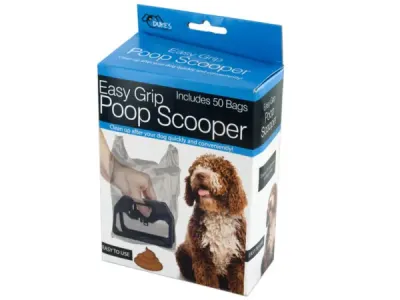 dukes GR145 - Easy Grip Dog Poop Scooper with 50 Disposal Bags