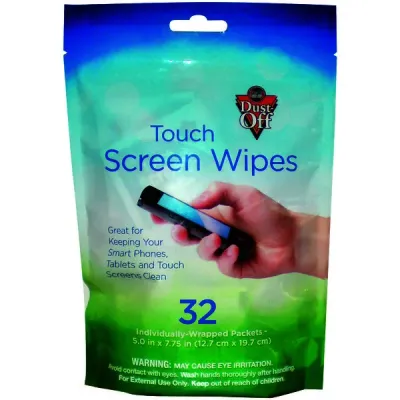 DUST OFF NWPET-FLCNDTSW32M - Dust-Off(R) DTSW32M Screen Wipes, 32 pk
