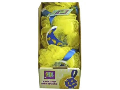Bulk Buys GK113 - Razz Easy Grip Banana Bath Sponges Countertop Display
