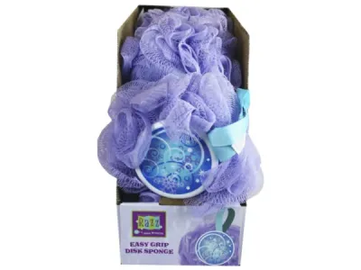 Bulk Buys GK120 - Razz Easy Grip Ice Princess Bath Pouf - Countertop Display