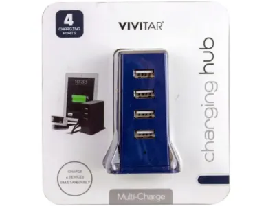 bulk buys EC383 - Vivitar 4-Port USB Charging Hub for Multiple Devices