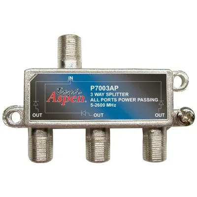 EAGLE ASPEN 500310 - Eagle Aspen 3-Way Splitter 2,600MHz for TV and Internet