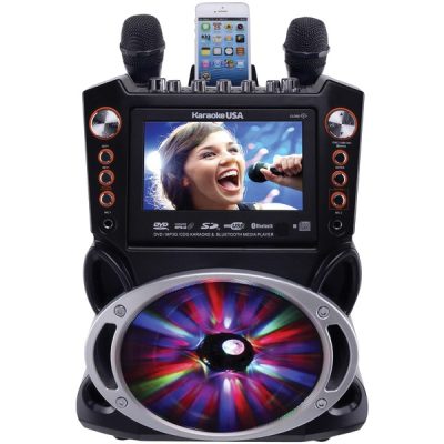KARAOKE USA GF846 - Karaoke USA(TM) GF846 Bluetooth(R) Karaoke Machine with Sync
