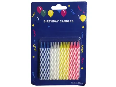 bulk buys GW676 - 24-Piece Colorful Birthday Candle Set for Celebrations