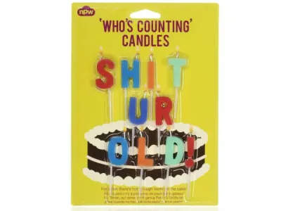 bulk buys CA516 - Funny Birthday Candles - Sh*t Ur Old! Candles Set