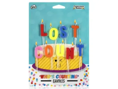 bulk buys CA518 - Lost Count Humorous Birthday Candles