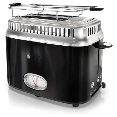 Russell Hobbs TR9150BKR - Russell Hobbs Retro Style 2 Slice Toaster in Black