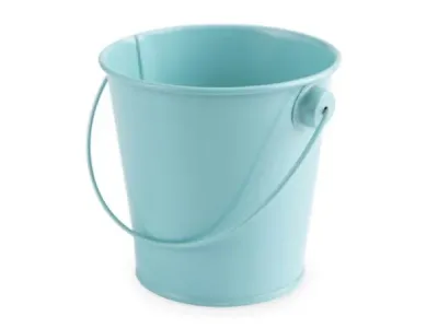 Bulk Buys MT800 - Vintage Cakewalk Teal Metal Pail for All Occasions