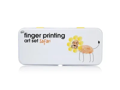 bulk buys CA521 - Creative Fingerprint Safari Art Set with Tin Box